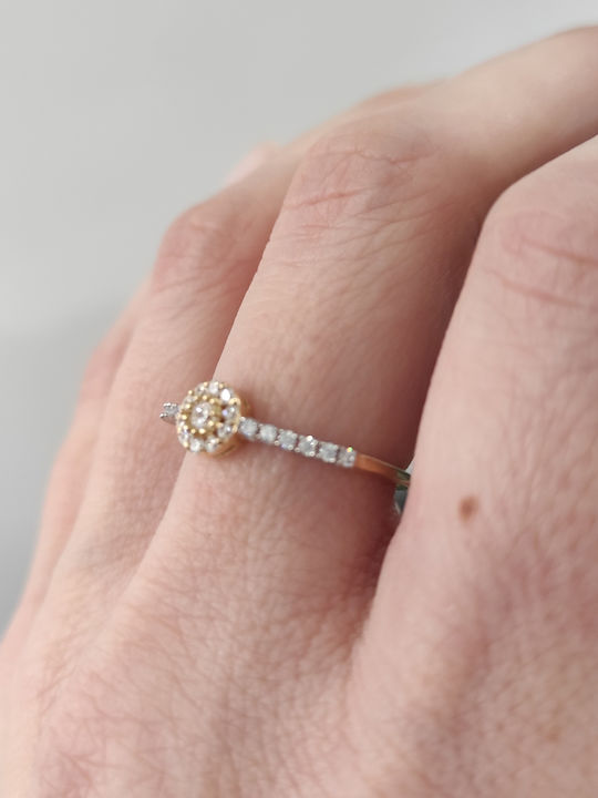 Kloxx Ring with Zircon made of Gold 14K