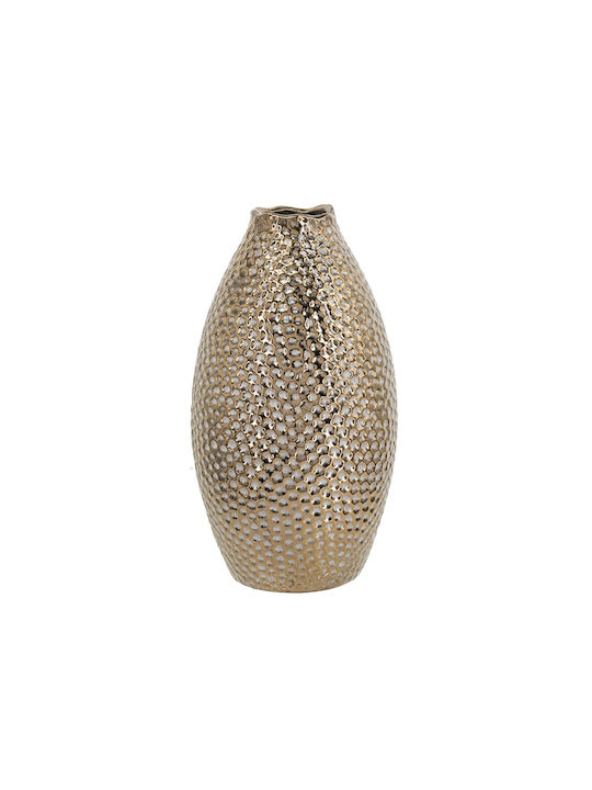 Artekko Декоративна ваза Керамика Lidded Златист 13.5x13.5x28см 1бр