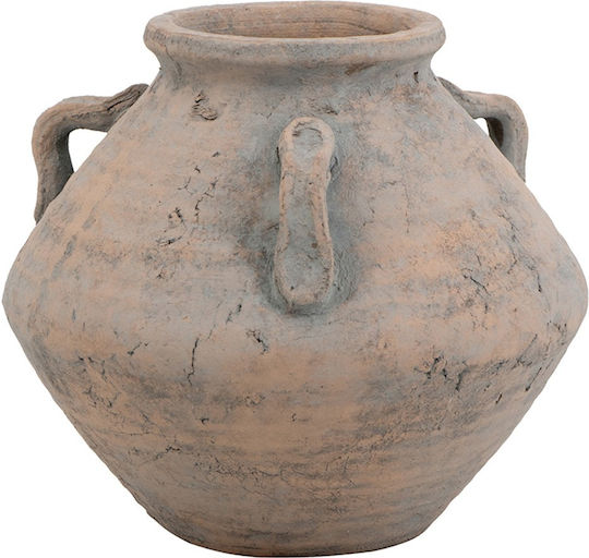 Artekko Βάζο Πήλινο Πορτοκαλί Φ25xΥ25cm