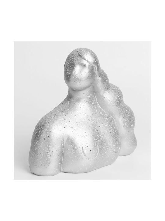 InTheBox Decorative Statuette Polyresin Cheveu in Silver 20x10x19cm