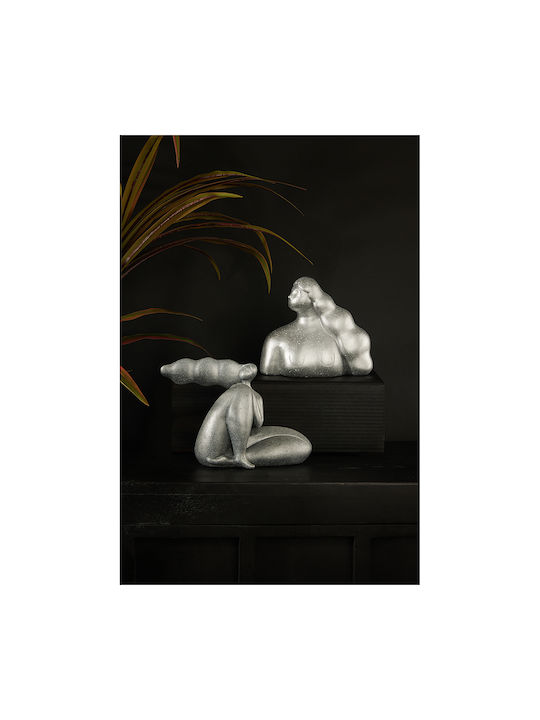 InTheBox Decorative Statuette Polyresin Cheveu in Silver 20x10x19cm
