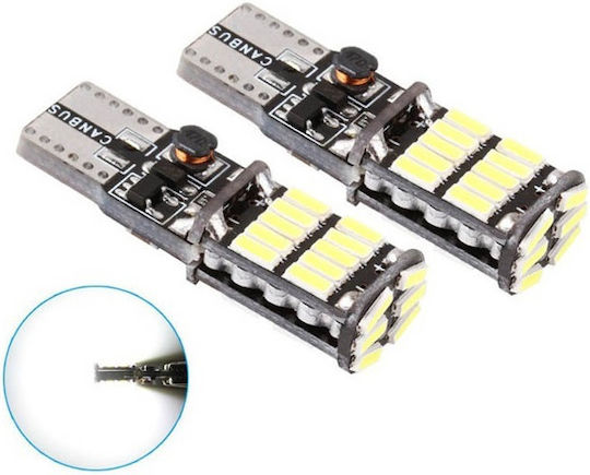 Auto Gs Lamps Car T10 / W5W / W2.1X9.5D Canbus LED White 12V 2pcs