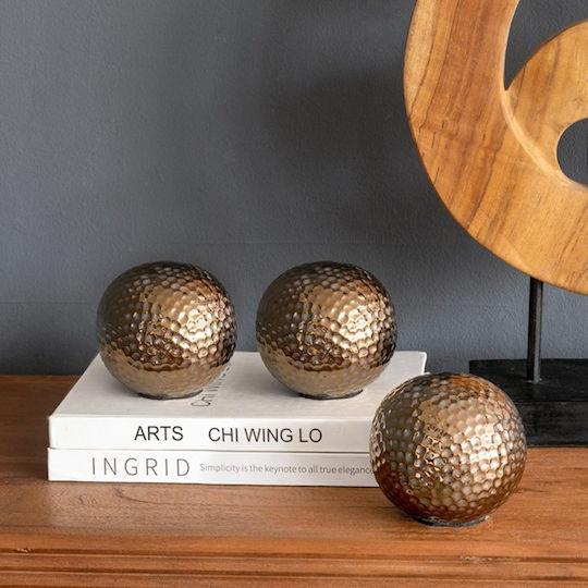 Artekko Set of Decorative Space made of Ceramic Material 10x10x9cm 3pcs