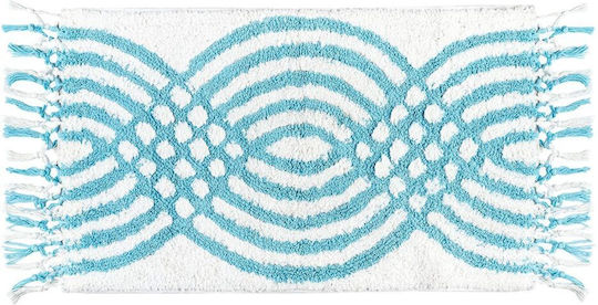 Beauty Home Non-Slip Cotton Bath Mat 3285-Siel-50x80 Light Blue 50x80 cm