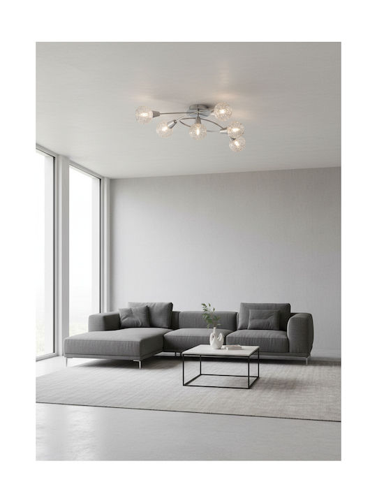 Elmark Julie Ceiling Mount Light 37cm Silver with Socket E14