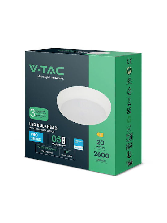 V-TAC Таванно осветление 32бр Бяла с Вграден LED