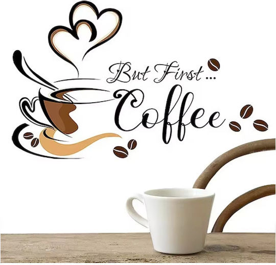 Autocolant Decorativ Perete Bucătărie Mobilier Autoadeziv Pvc Model Cească de Cafea Dimensiune 37 X 23 Cm Original Deals