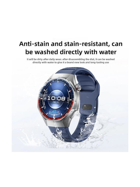 Моноцветна Силиконова Кайшка Huawei Watch Gt 6 Pro Синя