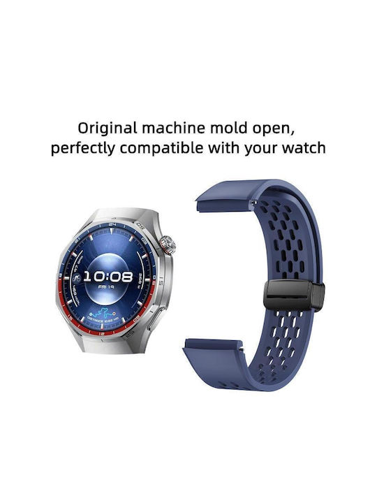 Магнитно Сгъваемо Черно Закопчаване Силикон Huawei Watch Gt 6 Pro Сиво
