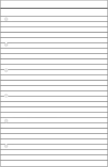 Ανταλλακτικά Organizer Φύλλα Σημειώσεων Ριγέ 20φ 12.5x8cm Λευκό