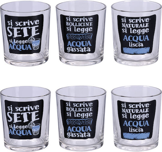Galileo Si Legge Set of Glasses Water made of Glass 270ml 6pcs