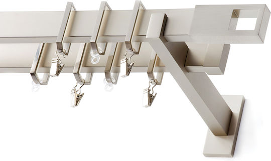 Anartisi Metallische Vorhangstange Belmont Double mit Stange 240cm Nickel Matt A298493_12438 Anartisi Metallische Vorhangstange Belmont Double mit Stange 240cm Nickel Matt A298493_12438