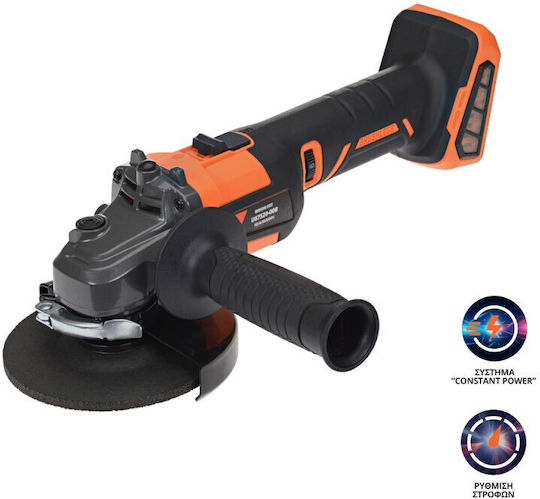 Krausmann U87520-25SB Τροχός 125mm Μπαταρίας Brushless με Ρύθμιση Στροφών 2x5Ah