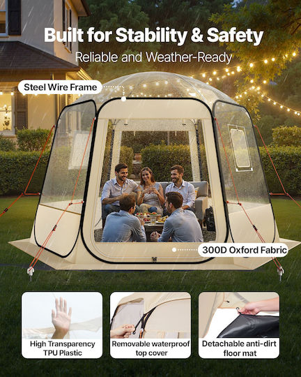 Vevor Bubble Χειμερινή Σκηνή Camping Pop Up Διάφανη 305x275x220εκ.