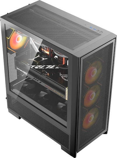 Darkflash AIR NOVA Gaming Full Tower Κουτί Υπολογιστή με Πλαϊνό Παράθυρο Μαύρο