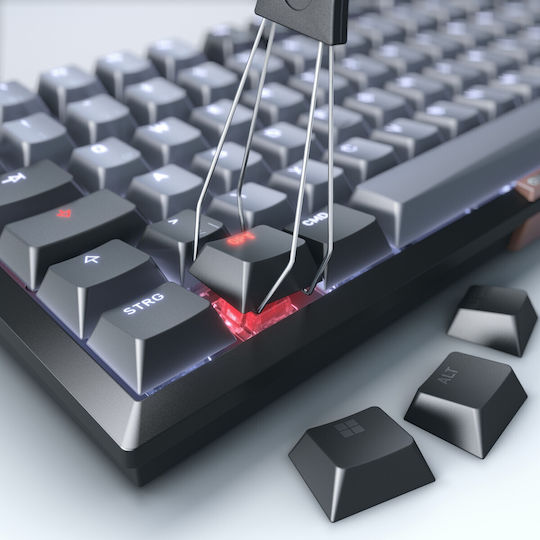 Cherry TAS KW 300 MX Wireless Gaming Keyboard 75% with Cherry MX2A Brown switches and RGB lighting (English US) Gray