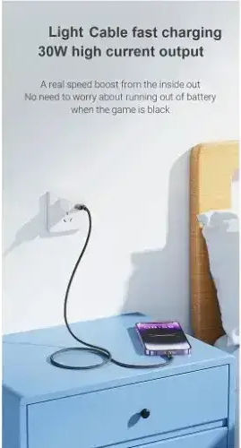Awei USB-C to Lightning Cable 30W Μαύρο 1m (CL-148L)