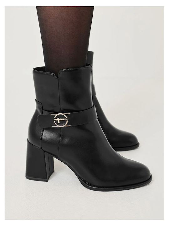 Women's Ankle Boots with Medium Heel Black