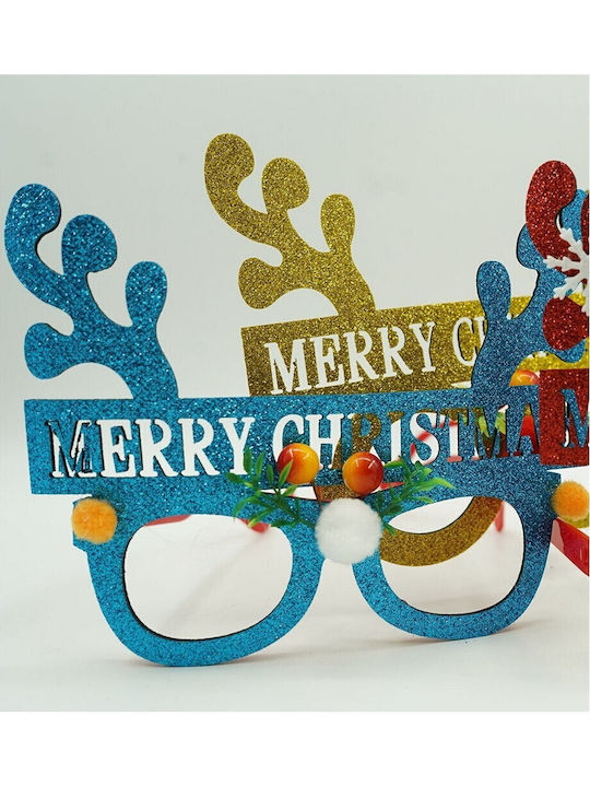 Christmas Party Glasses Blue Made Of Plastic Polyester Flippy