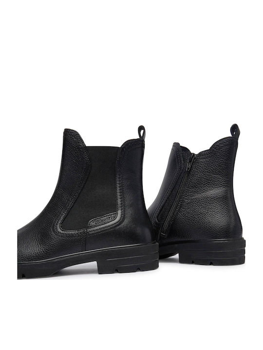 Leather Women's Ankle Boots Black