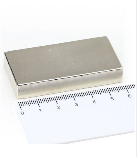 Neodymium Rectangular Magnet with Traction Force 45kg D10xL80xW20mm N35H