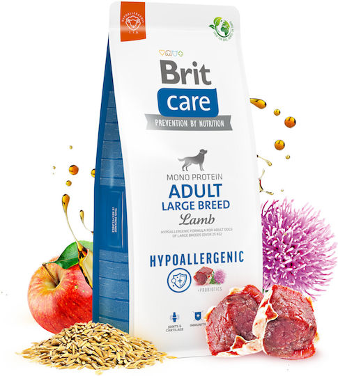 Brit Care Adult Large Breed Hypoallergenic 12kg Ξηρά Τροφή χωρίς Γλουτένη για Ενήλικους Σκύλους Μεγαλόσωμων Φυλών με Αρνί