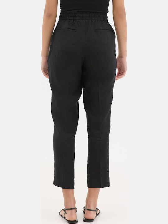 Herrenhose Entspannte Passform Schwarz
