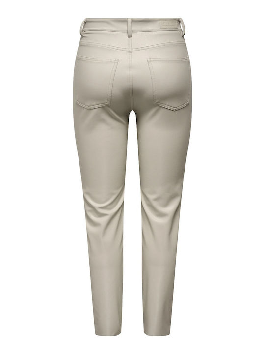 Emily Hw Women's Fabric Trousers Regular Fit Ivory