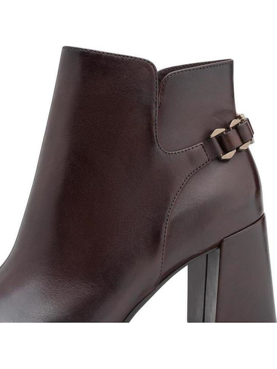 Leder Stiefeletten Damen Braun