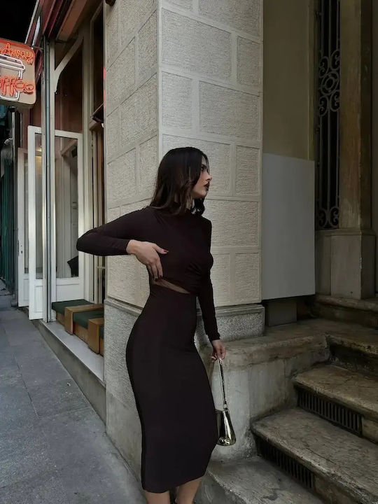 Rochie De Seara Cu Tul Maro
