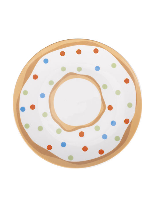 Villa D'Este Donuts Πιάτο Γλυκού από Πορσελάνη Πολύχρωμο 6τμχ