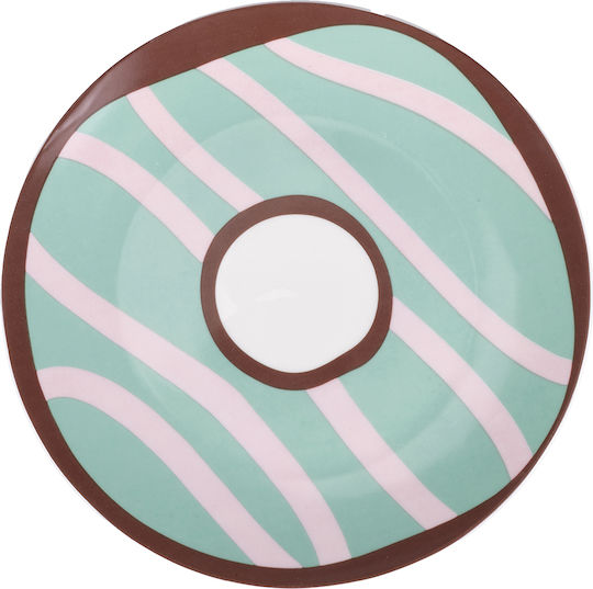 Villa D'Este Donuts Farfurie Deșert din Porțelan Multicolor 6buc