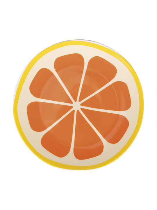 Villa D'Este Fruit Life Plate Desert made of Porcelain Orange 19.2cm 6pcs