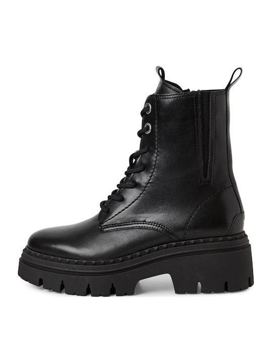 Leather Women's Ankle Boots Black