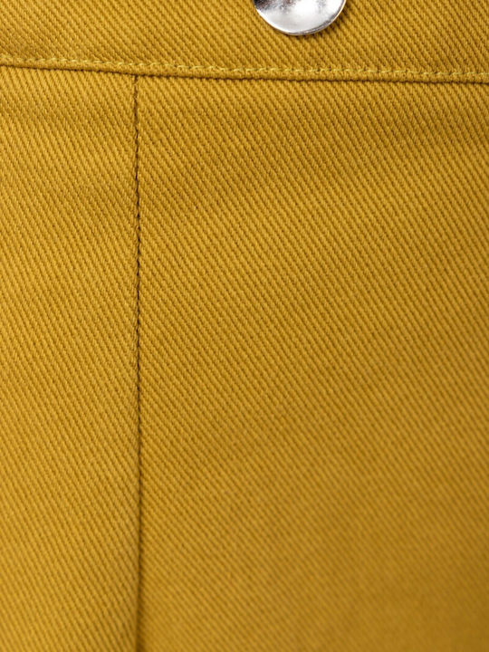 Denim Mini Skirt Envelope Mustard