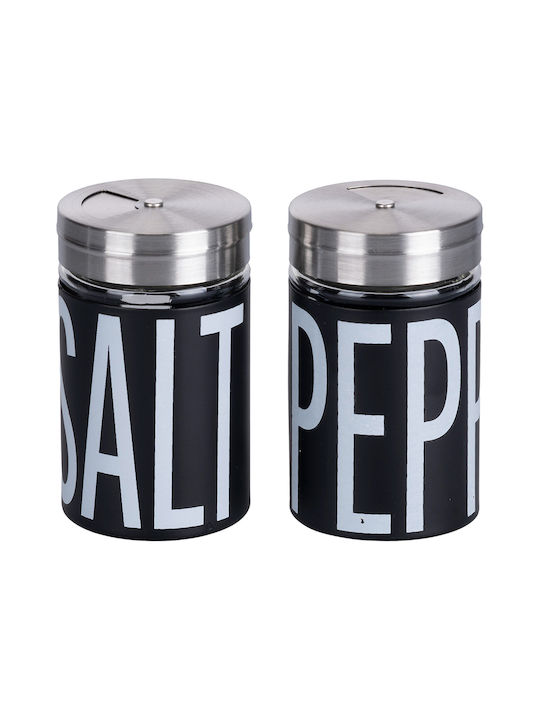 Villa D'Este Oil & Vinegar Set with Salt & Pepper Glass with Flow 350ml