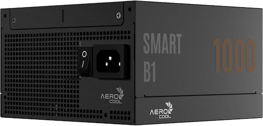 Aerocool Smart B1 1000W Black Computer Power Supply Full Wired 80 Plus Bronze