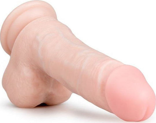 APH Glass Dildo with Balls and Suction Cup Flesh 20cm