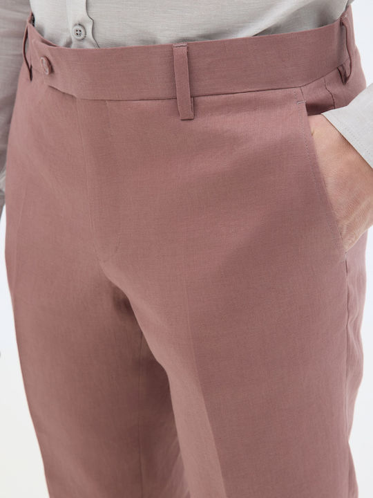 Hose in Schlanker Passform Pink