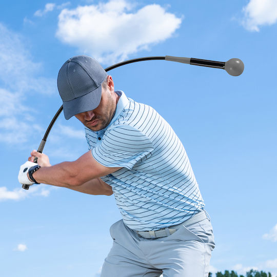 Costway Training Golf Tool 100cm Weighted Head Grip Rhythm Flexibility Balance Grey Sp38642hs