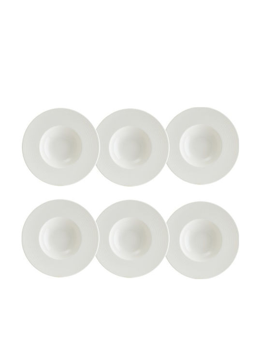 Bonna Loop Farfurie pentru paste din Porțelan Alb cu Diametru 28cm