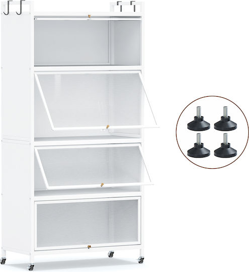 Floor Cabinet White 162x81x40cm