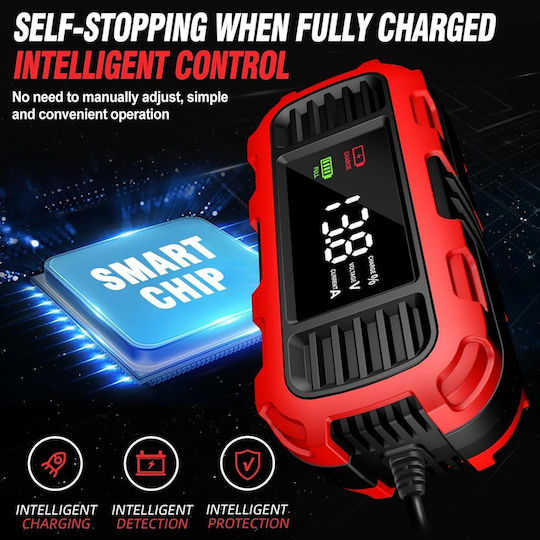 Зарядно устройство за автомобилна и мотоциклетна батерия 12V