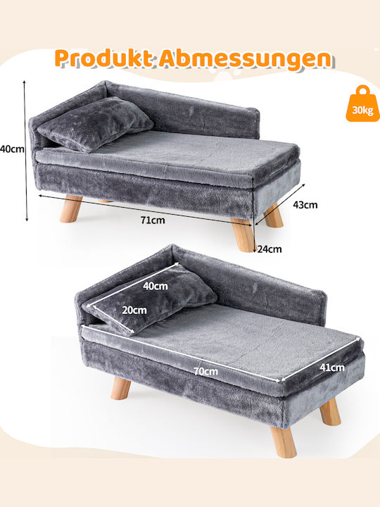 Costway Loft Bed Pat pentru câini Gri 40x43cm.