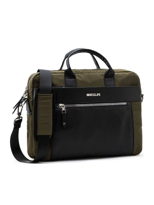 Bestlife Alya Tasche 29x39x6cm Laptoptasche Tabletfach 14,1 Zoll Braune Schwarze