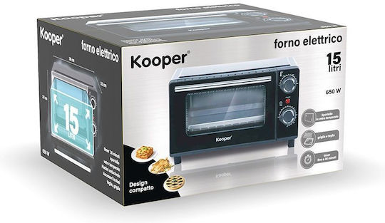 Kooper Electric Countertop Oven 15lt Without Burners Black