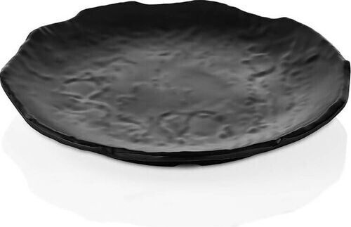Raki Farfurie joasă din Melamină Negru cu Diametru 28cm