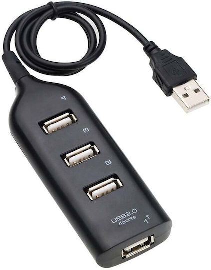 Hub USB Hb2 USB 2.0 Viteză Mare 4 Porturi USB 2.0 Negru