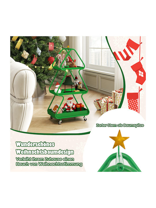 Costway Weihnachtliche Tischdekoration Metallisch Grün