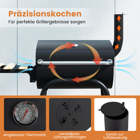 Costway Stainless steel Charcoal Grill with Thermometer